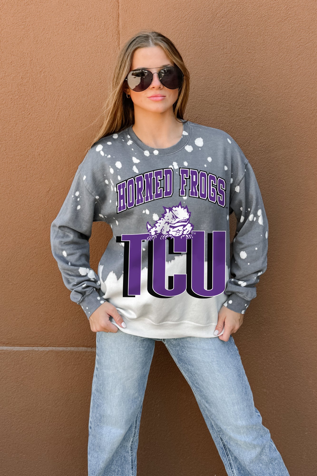 TCU HORNED FROGS ARCH RIVALS LONG-SLEEVE FRENCH TERRY PULLOVER