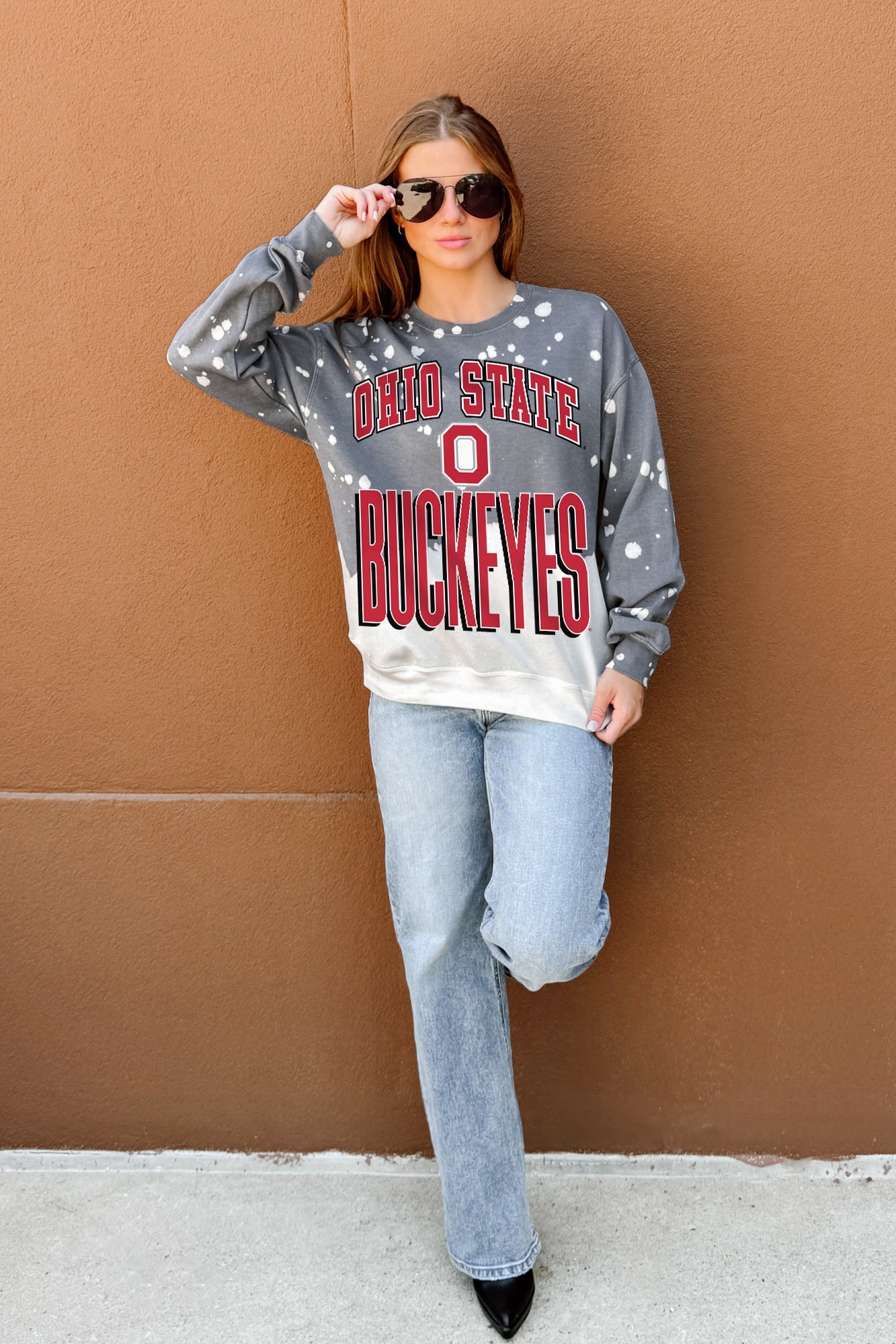 OHIO STATE BUCKEYES ARCH RIVALS LONG-SLEEVE FRENCH TERRY PULLOVER