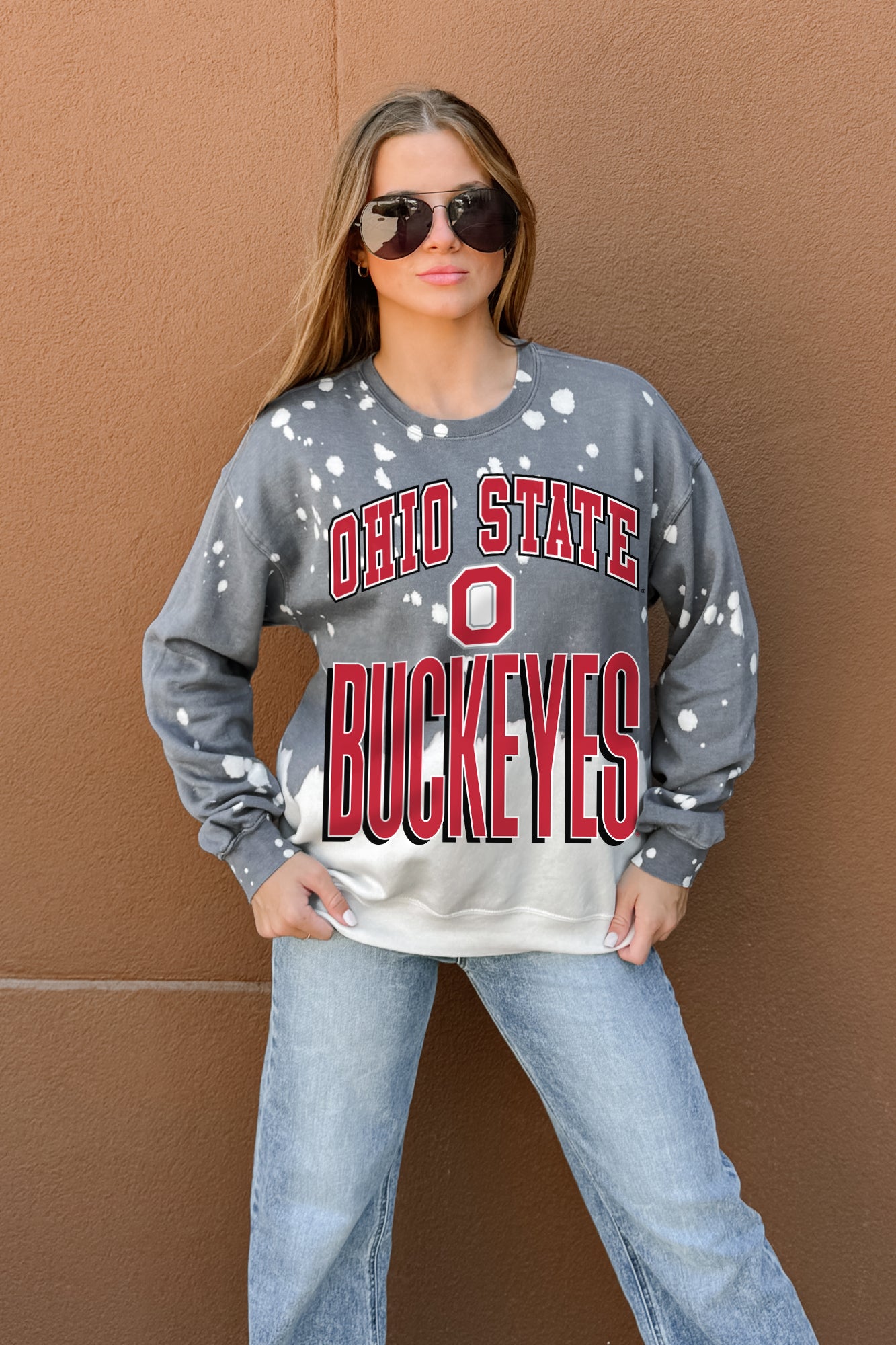 OHIO STATE BUCKEYES ARCH RIVALS LONG-SLEEVE FRENCH TERRY PULLOVER