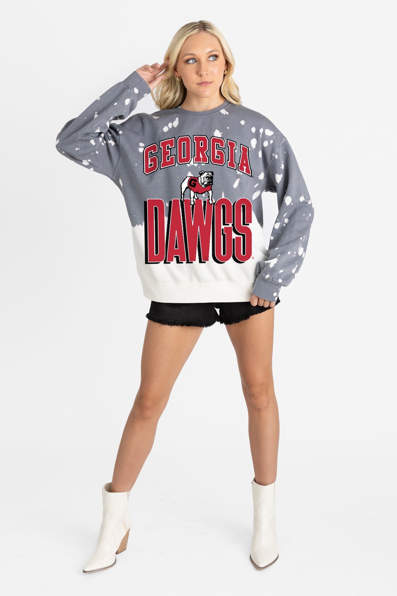 GEORGIA BULLDOGS ARCH RIVALS LONG-SLEEVE FRENCH TERRY PULLOVER
