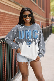 NORTH CAROLINA TAR HEELS CASUAL FAN LONG-SLEEVE FRENCH TERRY PULLOVER