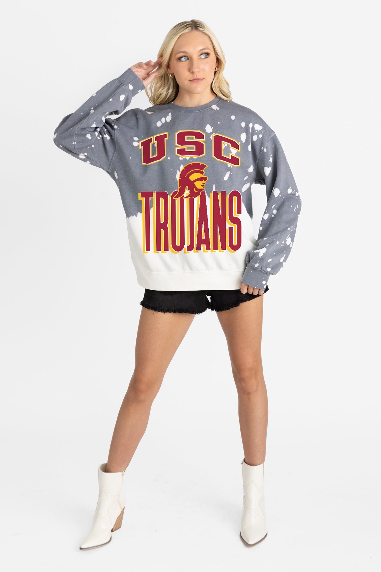 USC TROJANS ARCH RIVALS LONG-SLEEVE FRENCH TERRY PULLOVER