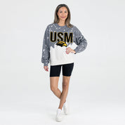 SOUTHERN MISS GOLDEN EAGLES CASUAL FAN LONG-SLEEVE FRENCH TERRY PULLOVER