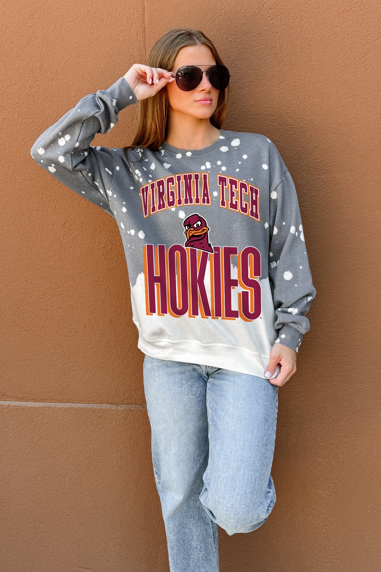 VIRGINIA TECH HOKIES ARCH RIVALS LONG-SLEEVE FRENCH TERRY PULLOVER