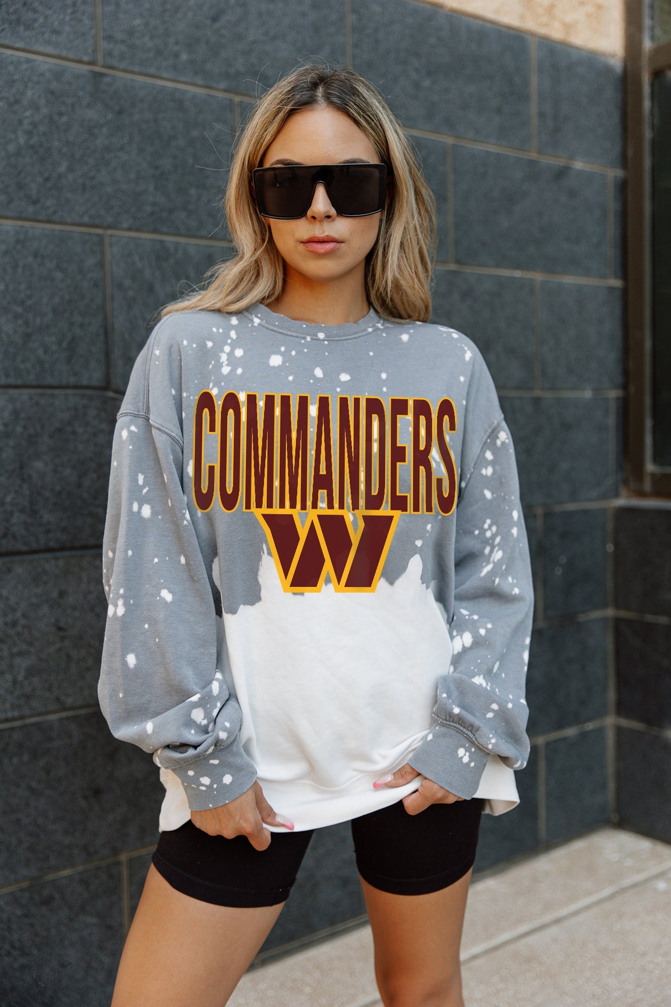 WASHINGTON COMMANDERS CASUAL FAN LONG-SLEEVE FRENCH TERRY PULLOVER