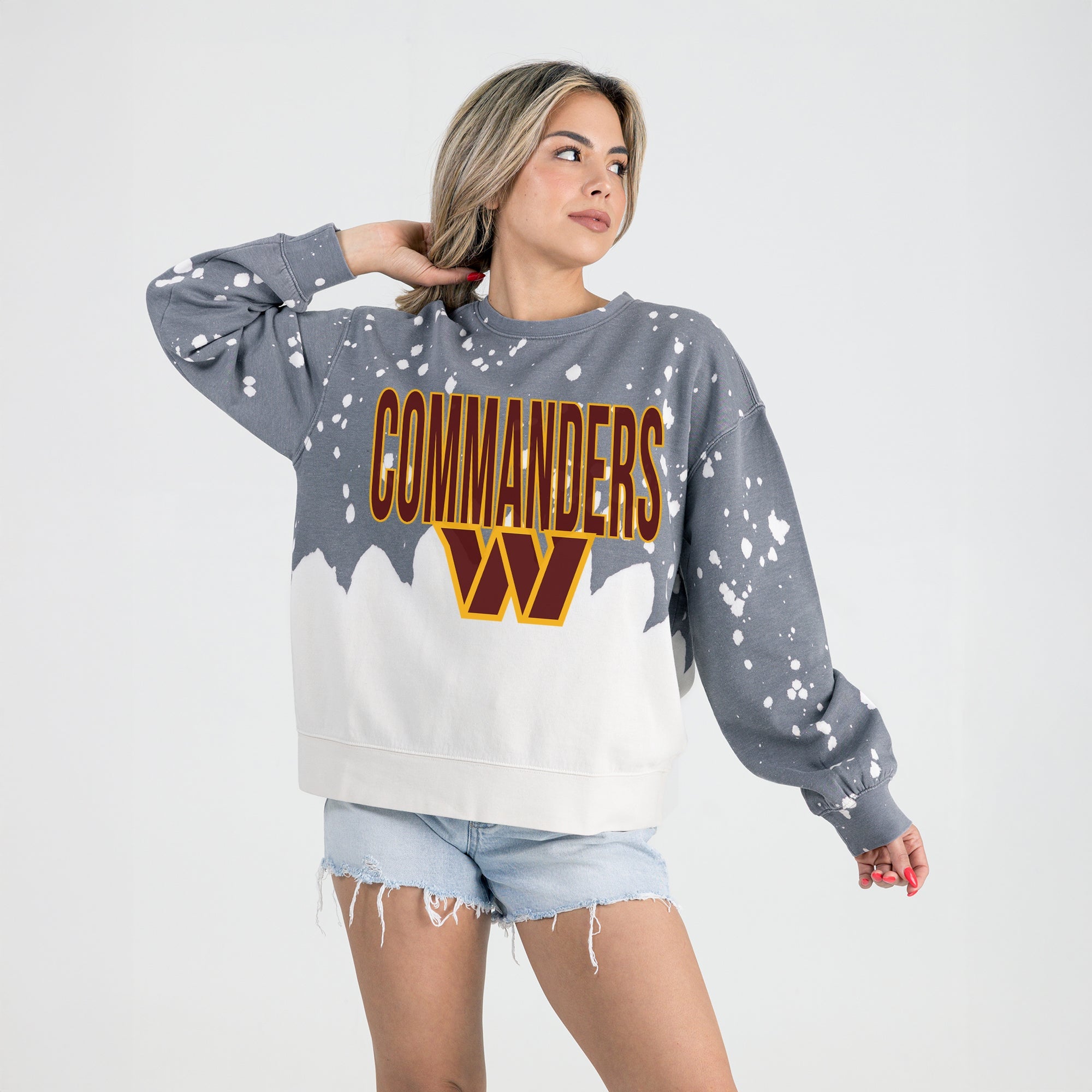 WASHINGTON COMMANDERS CASUAL FAN LONG-SLEEVE FRENCH TERRY PULLOVER