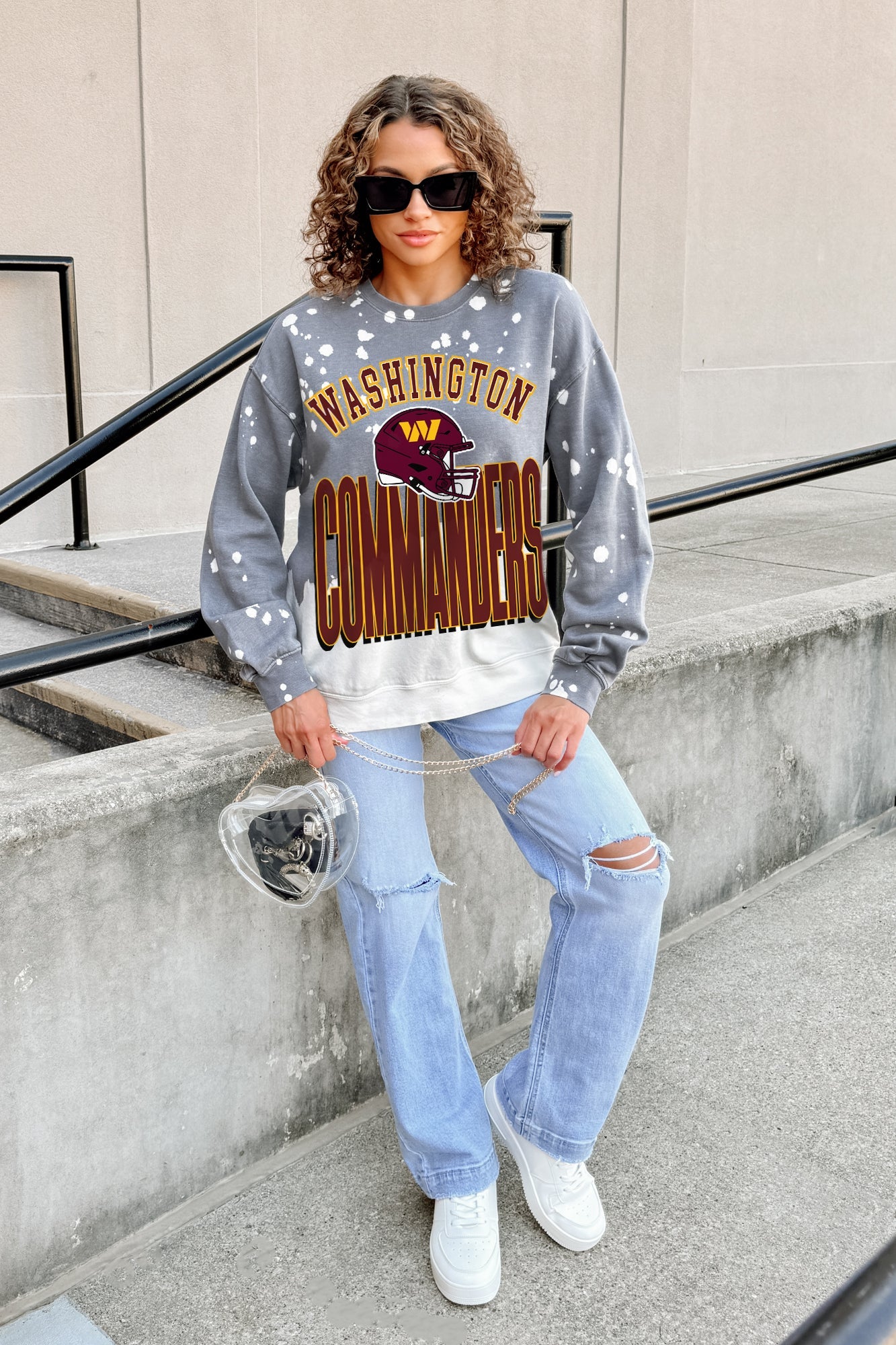 WASHINGTON COMMANDERS ARCH RIVALS LONG-SLEEVE FRENCH TERRY PULLOVER