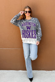 WASHINGTON HUSKIES ARCH RIVALS LONG-SLEEVE FRENCH TERRY PULLOVER