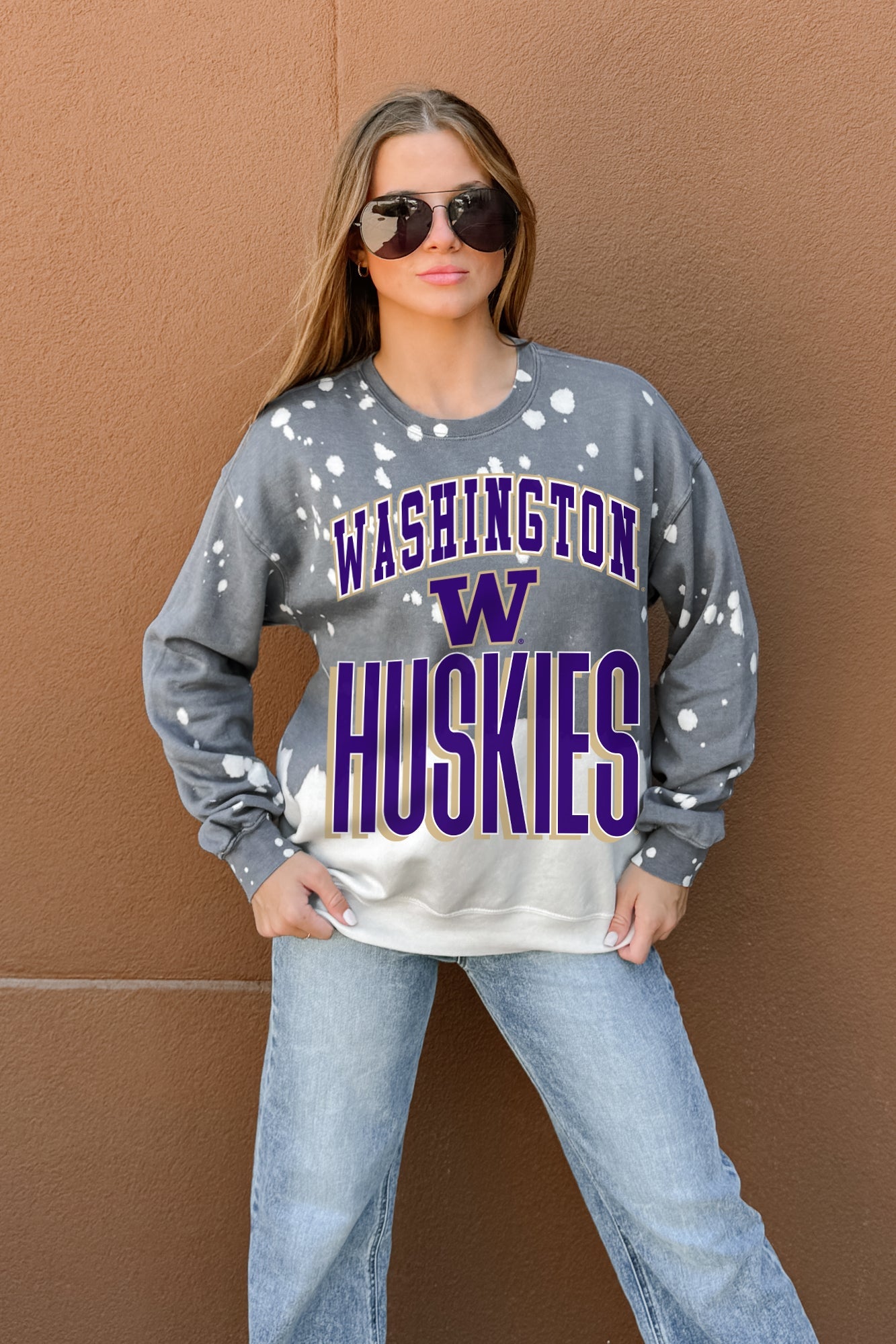 WASHINGTON HUSKIES ARCH RIVALS LONG-SLEEVE FRENCH TERRY PULLOVER