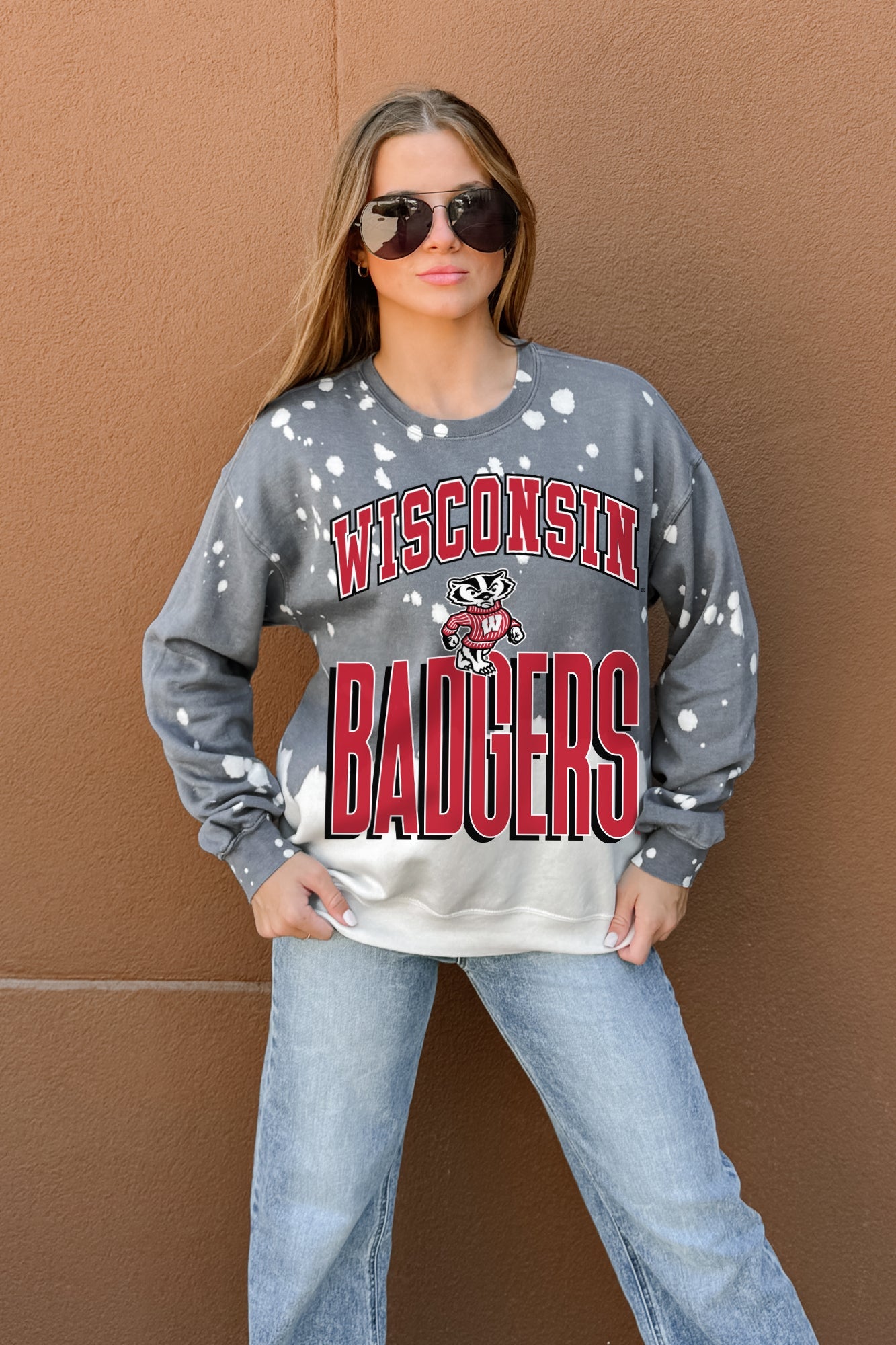 WISCONSIN BADGERS ARCH RIVALS LONG-SLEEVE FRENCH TERRY PULLOVER