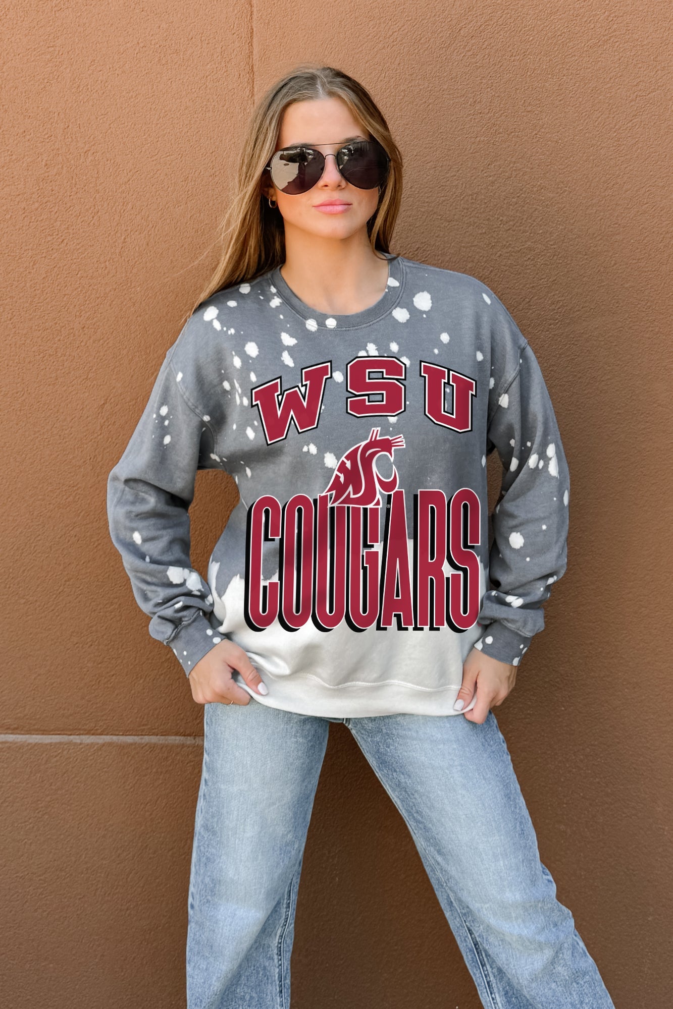 WASHINGTON STATE COUGARS ARCH RIVALS LONG-SLEEVE FRENCH TERRY PULLOVER