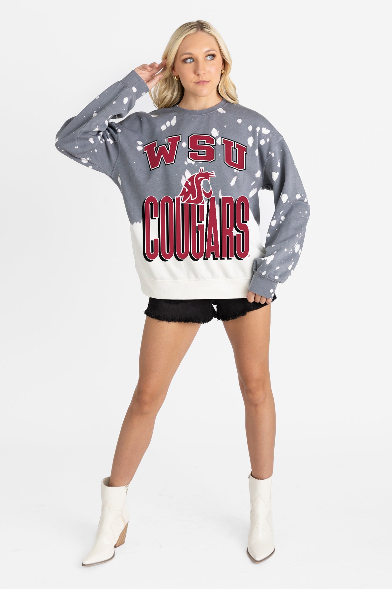 WASHINGTON STATE COUGARS ARCH RIVALS LONG-SLEEVE FRENCH TERRY PULLOVER
