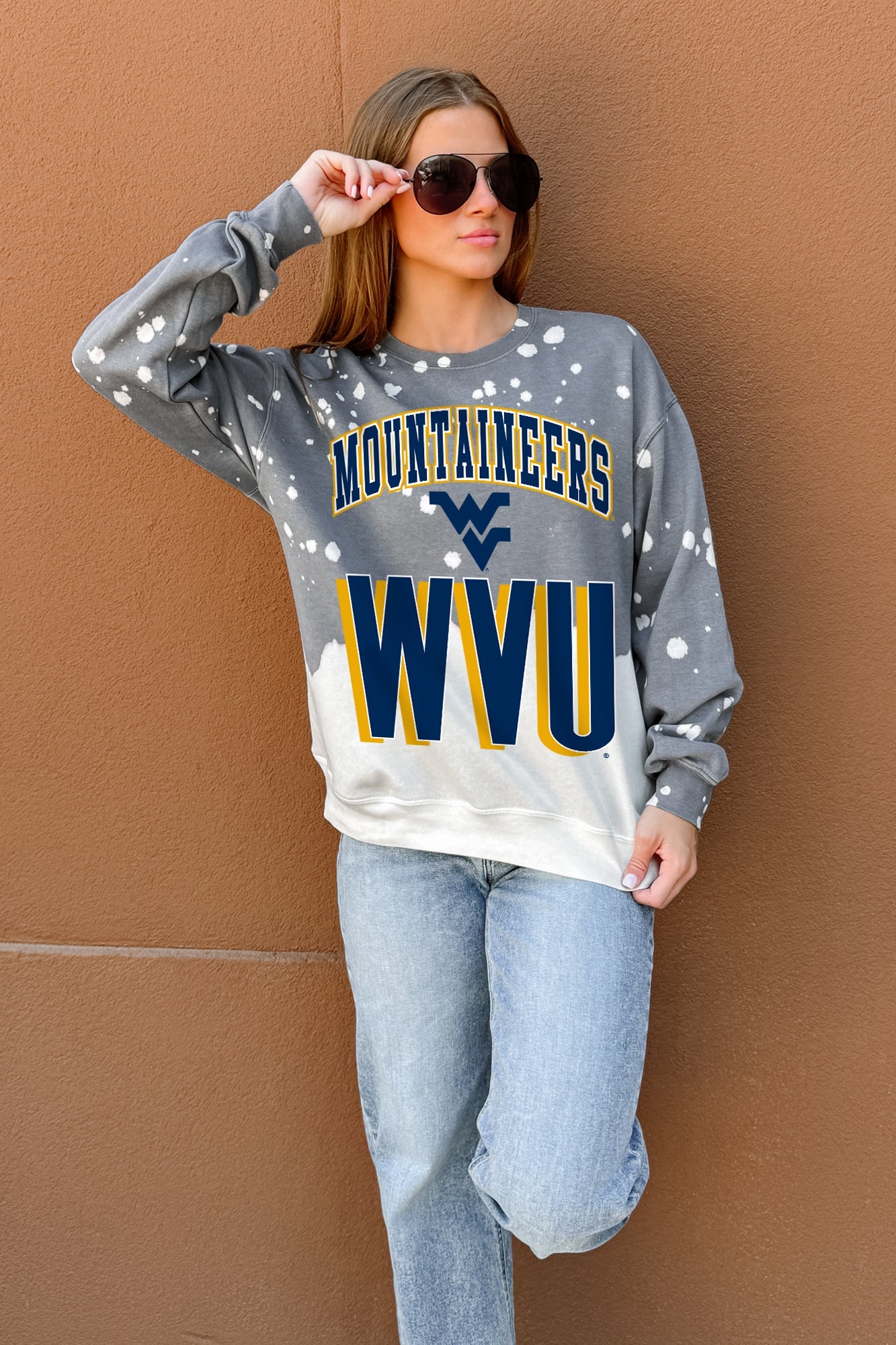 WEST VIRGINIA MOUNTAINEERS ARCH RIVALS LONG-SLEEVE FRENCH TERRY PULLOVER