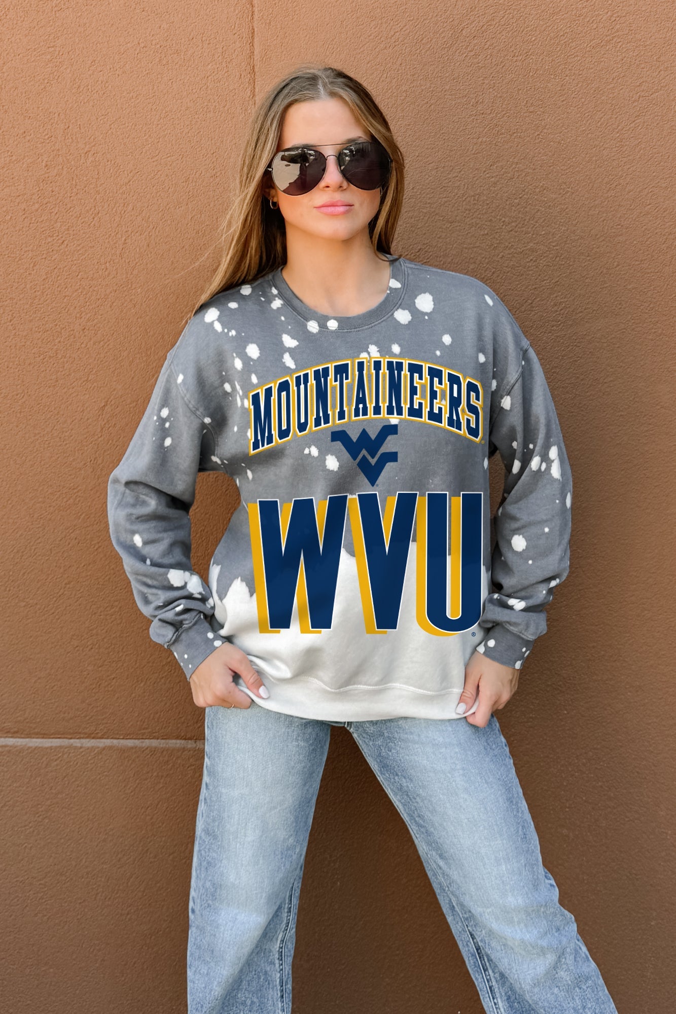 WEST VIRGINIA MOUNTAINEERS ARCH RIVALS LONG-SLEEVE FRENCH TERRY PULLOVER