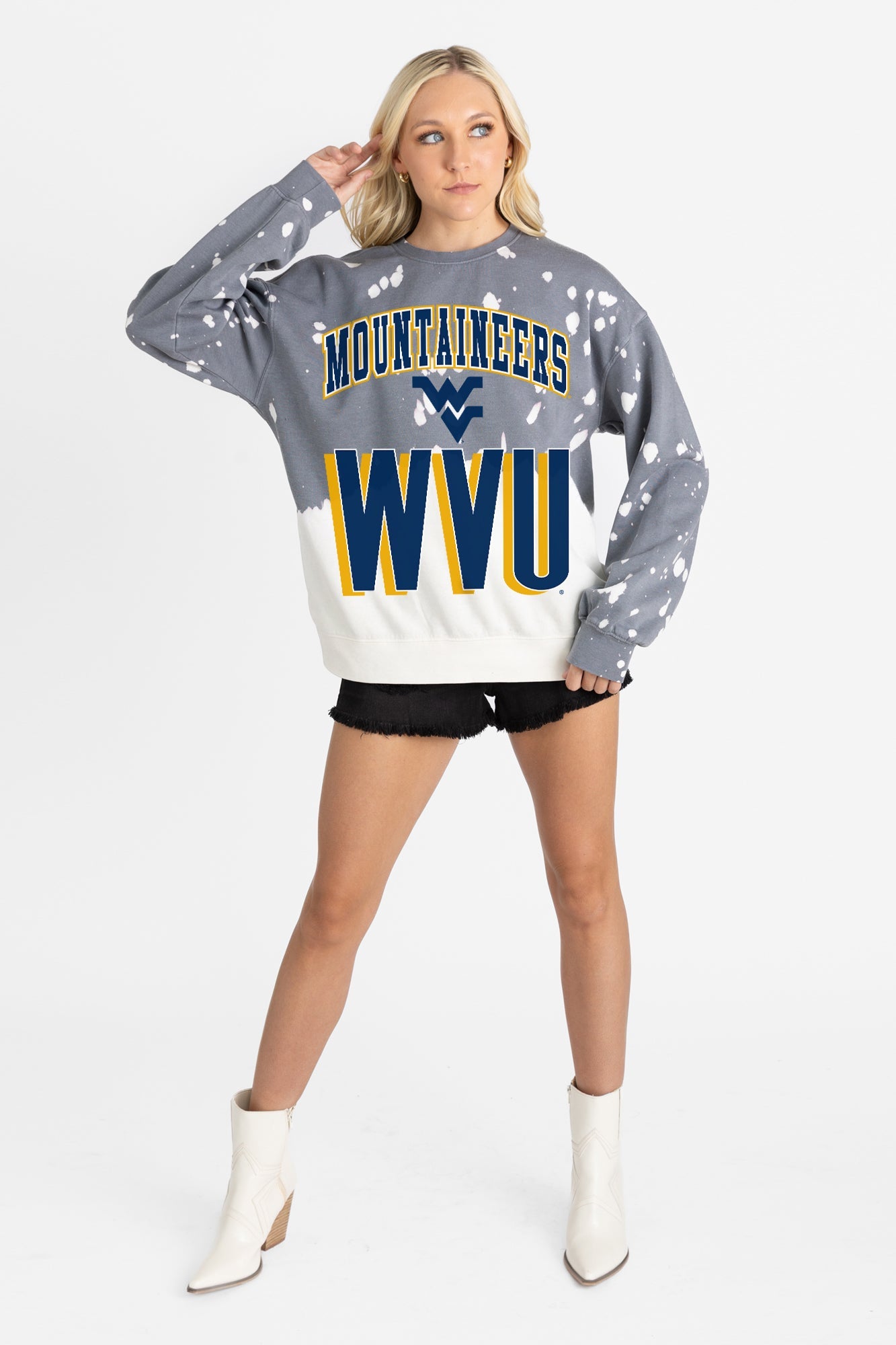 WEST VIRGINIA MOUNTAINEERS ARCH RIVALS LONG-SLEEVE FRENCH TERRY PULLOVER
