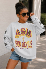 ARIZONA STATE SUN DEVILS KIDS STAR SLEEVE CREWNECK PULLOVER
