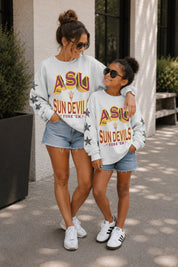 ARIZONA STATE SUN DEVILS KIDS STAR SLEEVE CREWNECK PULLOVER