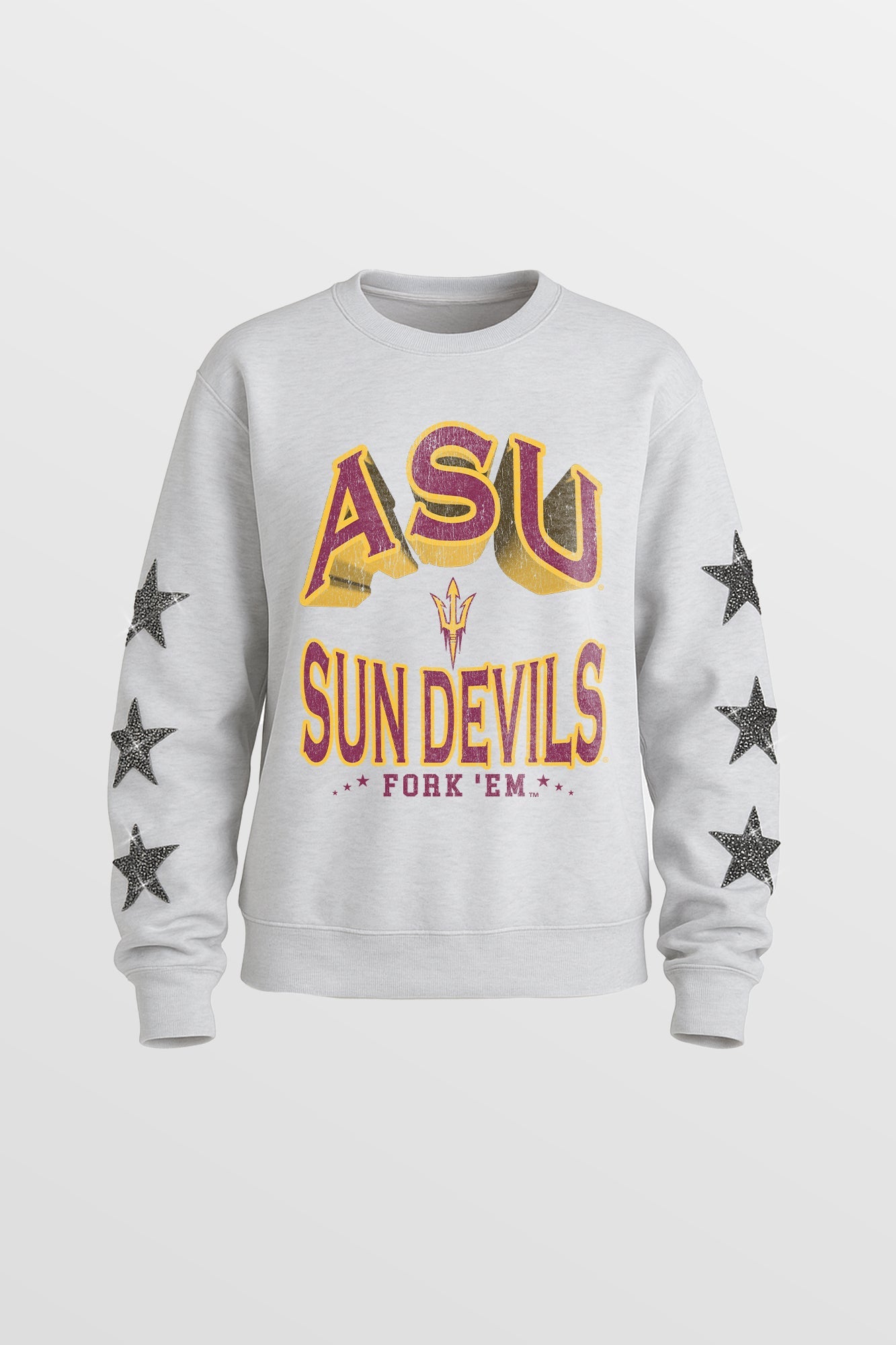 ARIZONA STATE SUN DEVILS KIDS STAR SLEEVE CREWNECK PULLOVER