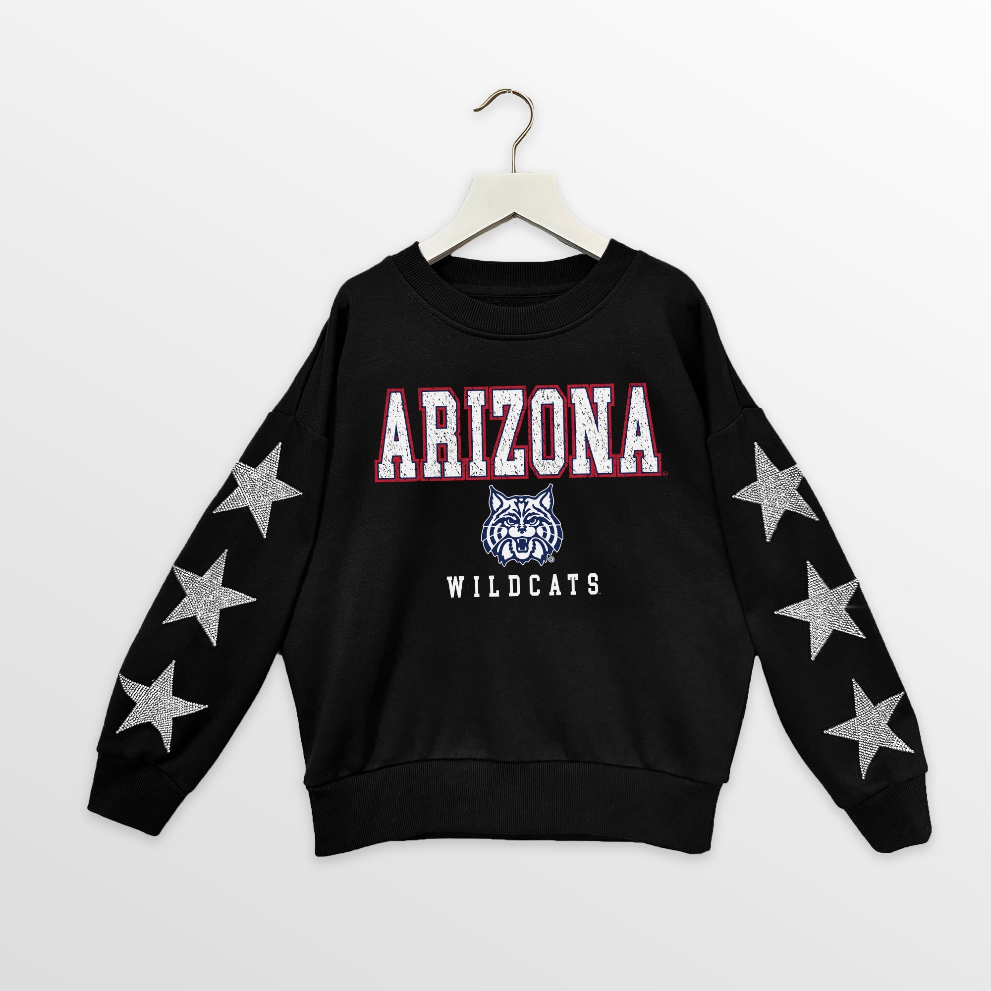 ARIZONA WILDCATS VELOCITY KIDS STAR SLEEVE CREWNECK PULLOVER