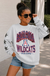ARIZONA WILDCATS KIDS STAR SLEEVE CREWNECK PULLOVER