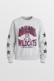 ARIZONA WILDCATS KIDS STAR SLEEVE CREWNECK PULLOVER