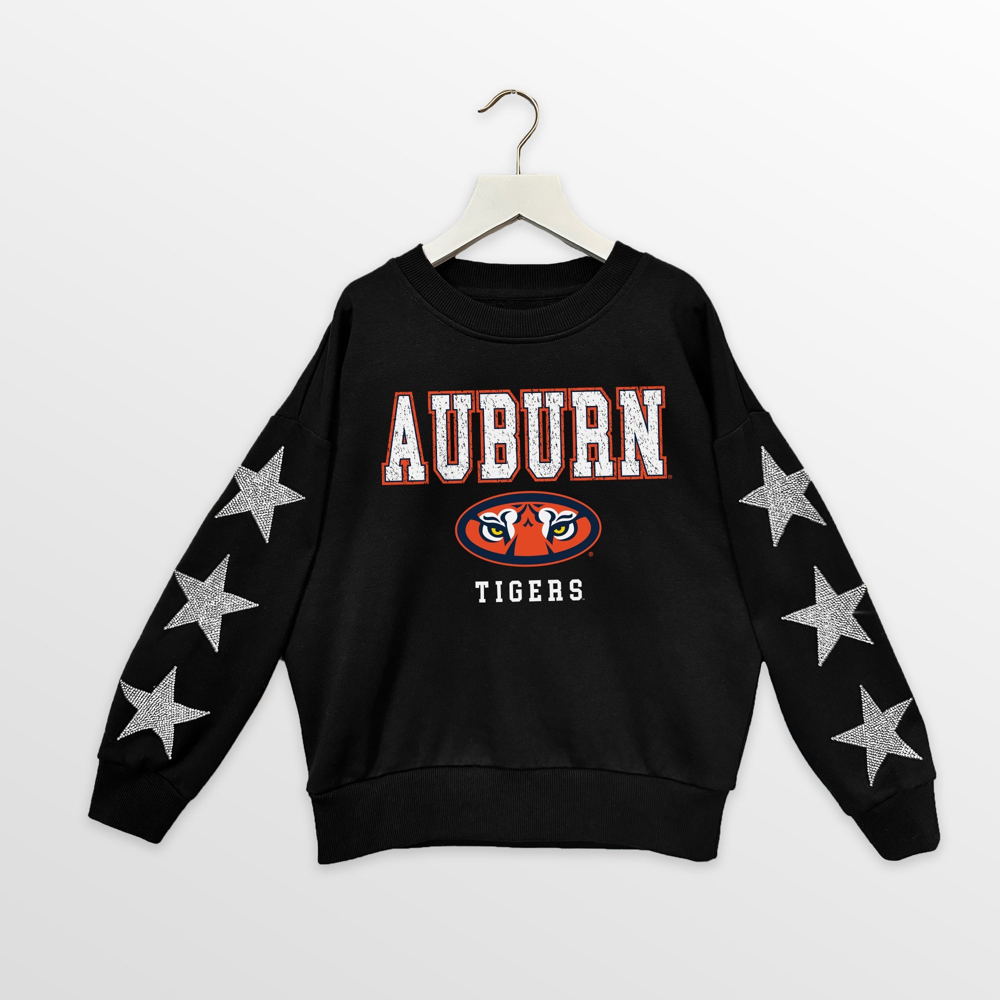 AUBURN TIGERS VELOCITY KIDS STAR SLEEVE CREWNECK PULLOVER