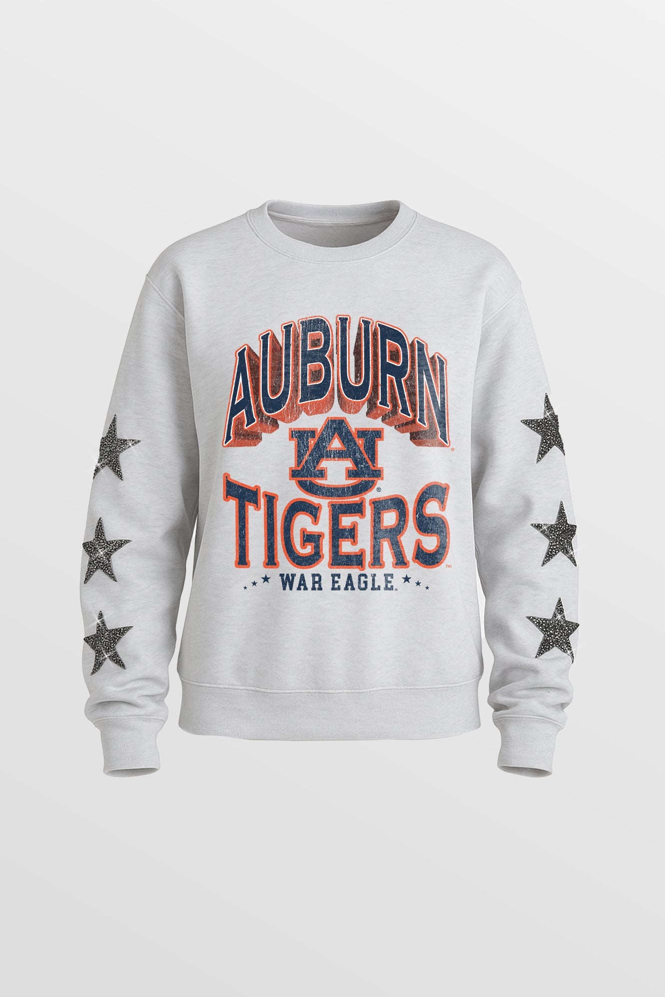 AUBURN TIGERS KIDS STAR SLEEVE CREWNECK PULLOVER