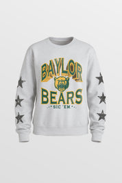 BAYLOR BEARS KIDS STAR SLEEVE CREWNECK PULLOVER