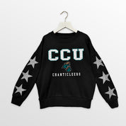 COASTAL CAROLINA CHANTICLEERS VELOCITY KIDS STAR SLEEVE CREWNECK PULLOVER