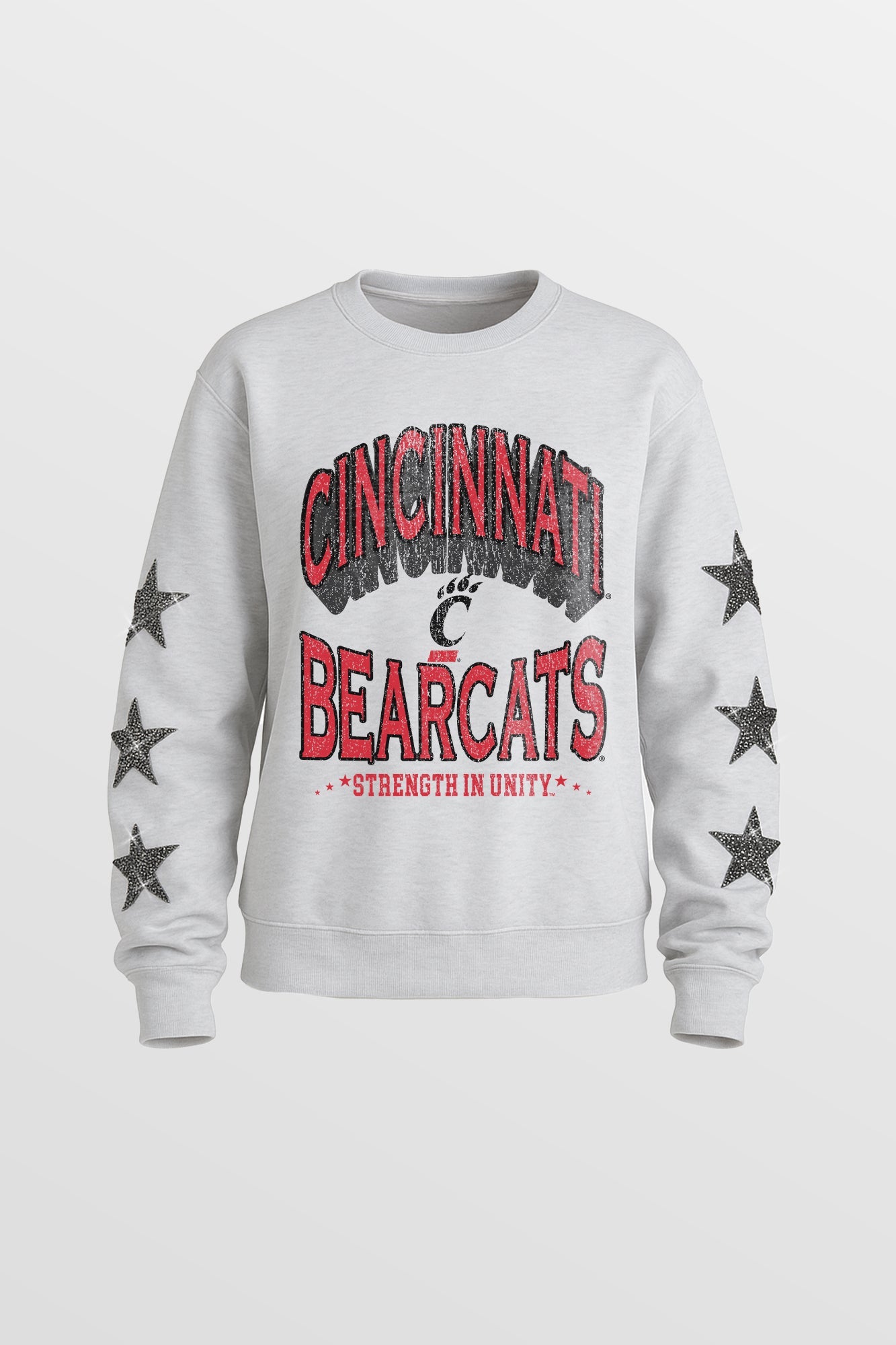 CINCINNATI BEARCATS KIDS STAR SLEEVE CREWNECK PULLOVER