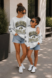 COLORADO BUFFALOES KIDS STAR SLEEVE CREWNECK PULLOVER