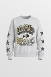 COLORADO BUFFALOES KIDS STAR SLEEVE CREWNECK PULLOVER