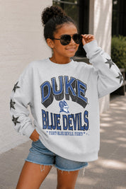 DUKE BLUE DEVILS KIDS STAR SLEEVE CREWNECK PULLOVER
