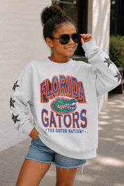 FLORIDA GATORS KIDS STAR SLEEVE CREWNECK PULLOVER