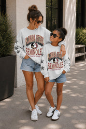 FLORIDA STATE SEMINOLES KIDS STAR SLEEVE CREWNECK PULLOVER