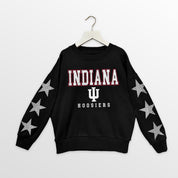 INDIANA HOOSIERS VELOCITY KIDS STAR SLEEVE CREWNECK PULLOVER