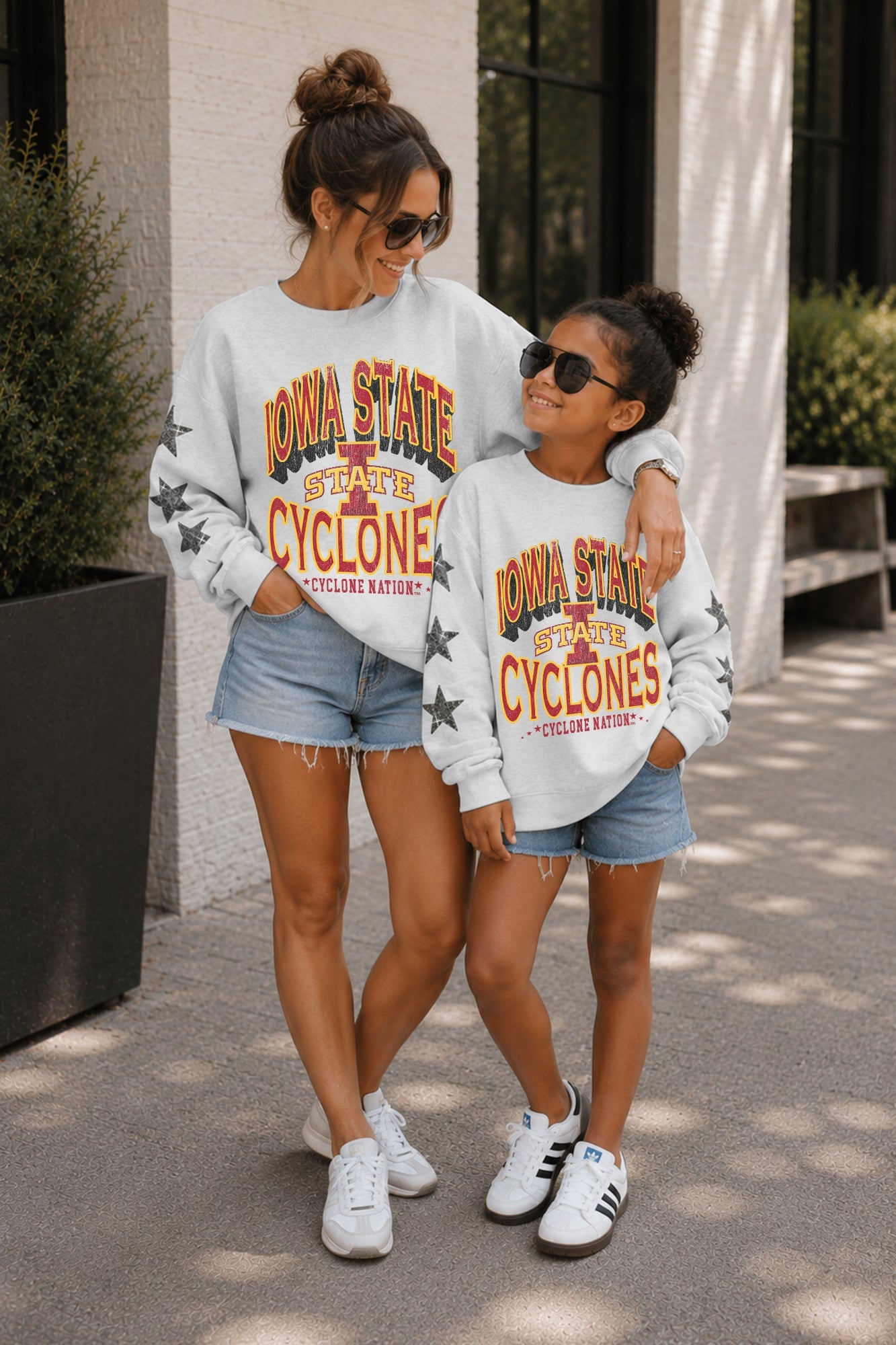 IOWA STATE CYCLONES KIDS STAR SLEEVE CREWNECK PULLOVER