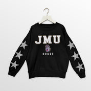 JAMES MADISON DUKES VELOCITY KIDS STAR SLEEVE CREWNECK PULLOVER