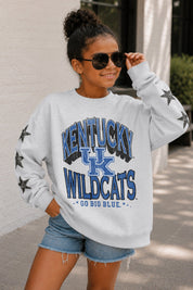 KENTUCKY WILDCATS KIDS STAR SLEEVE CREWNECK PULLOVER