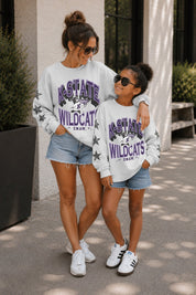 KANSAS STATE WILDCATS KIDS STAR SLEEVE CREWNECK PULLOVER