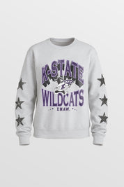 KANSAS STATE WILDCATS KIDS STAR SLEEVE CREWNECK PULLOVER