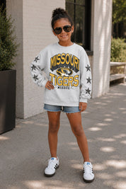 MISSOURI TIGERS KIDS STAR SLEEVE CREWNECK PULLOVER
