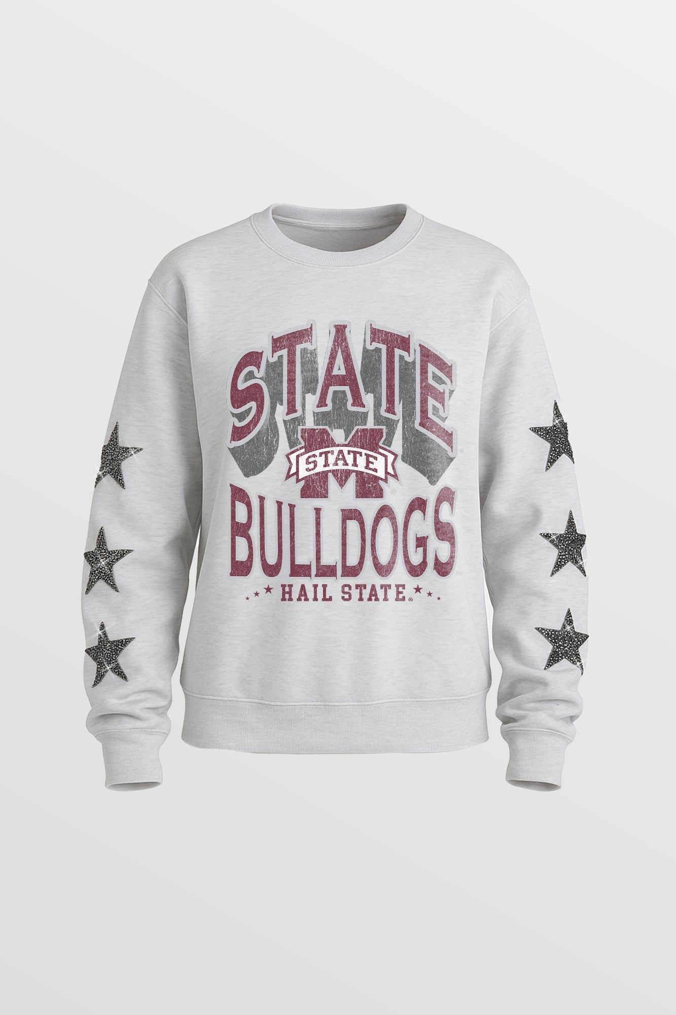 MISSISSIPPI STATE BULLDOGS KIDS STAR SLEEVE CREWNECK PULLOVER