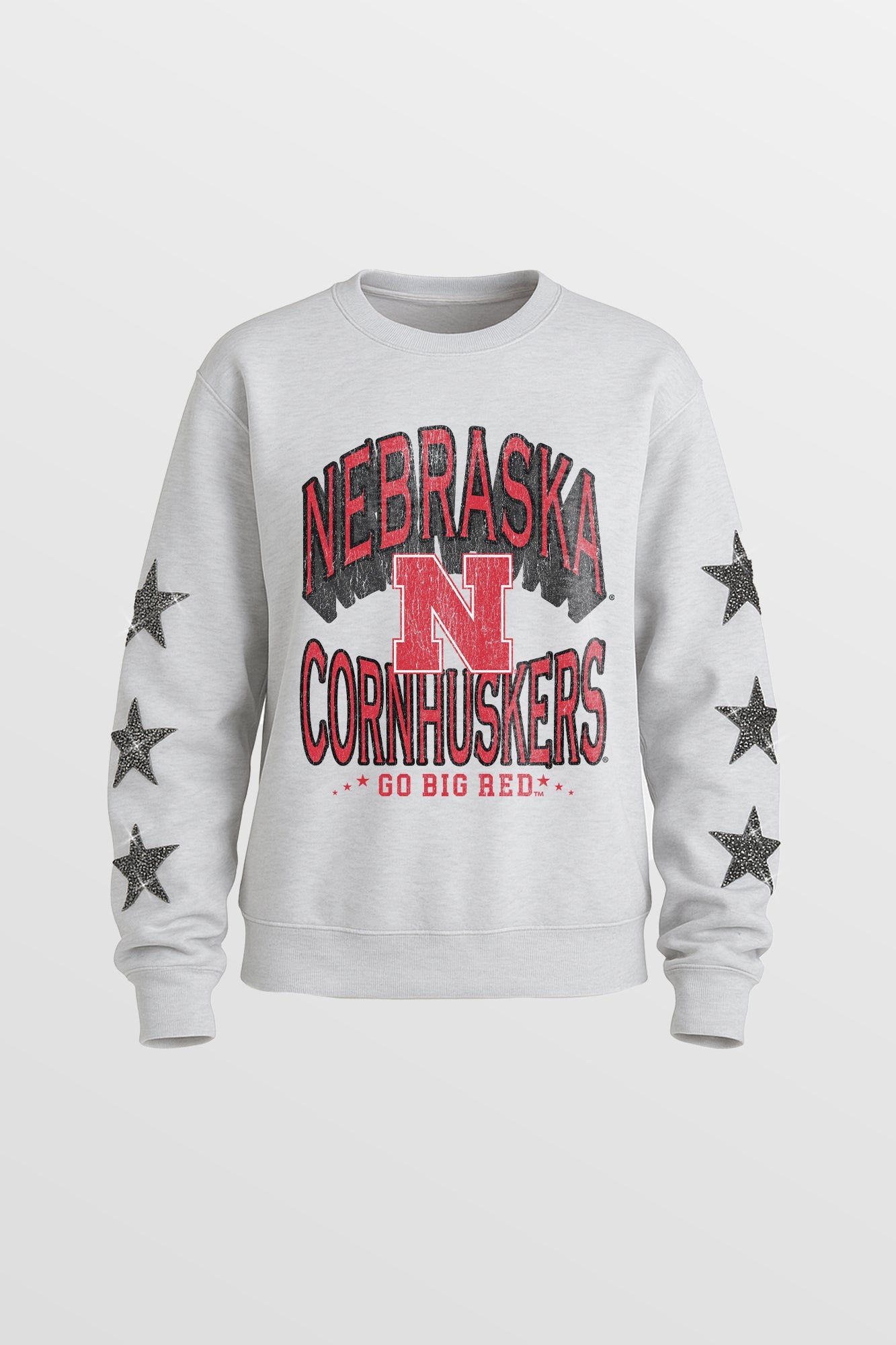 NEBRASKA CORNHUSKERS KIDS STAR SLEEVE CREWNECK PULLOVER