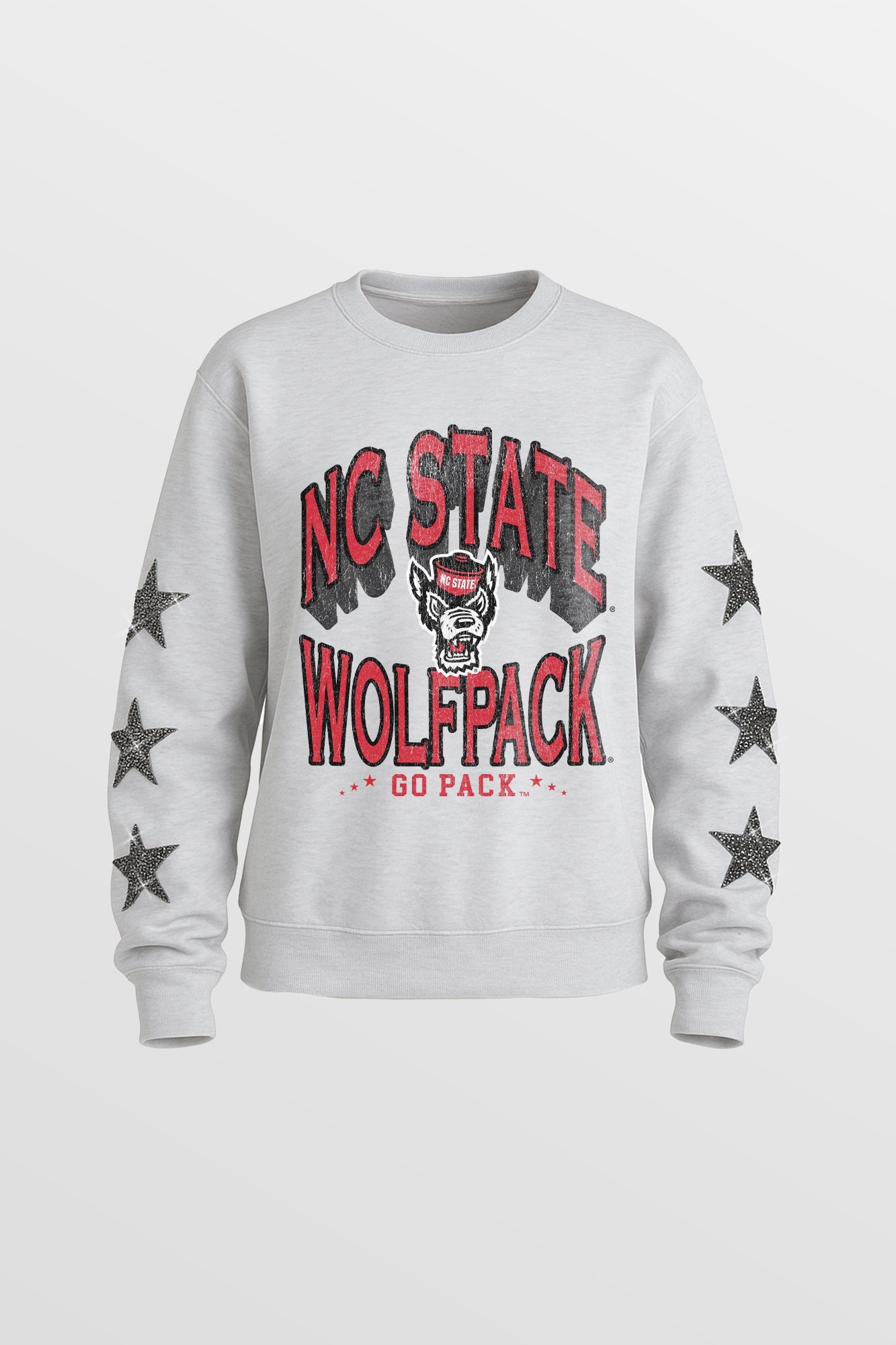 NORTH CAROLINA STATE WOLFPACK KIDS STAR SLEEVE CREWNECK PULLOVER