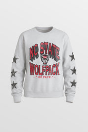 NORTH CAROLINA STATE WOLFPACK KIDS STAR SLEEVE CREWNECK PULLOVER