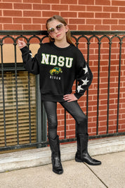 NORTH DAKOTA STATE BISON VELOCITY KIDS STAR SLEEVE CREWNECK PULLOVER