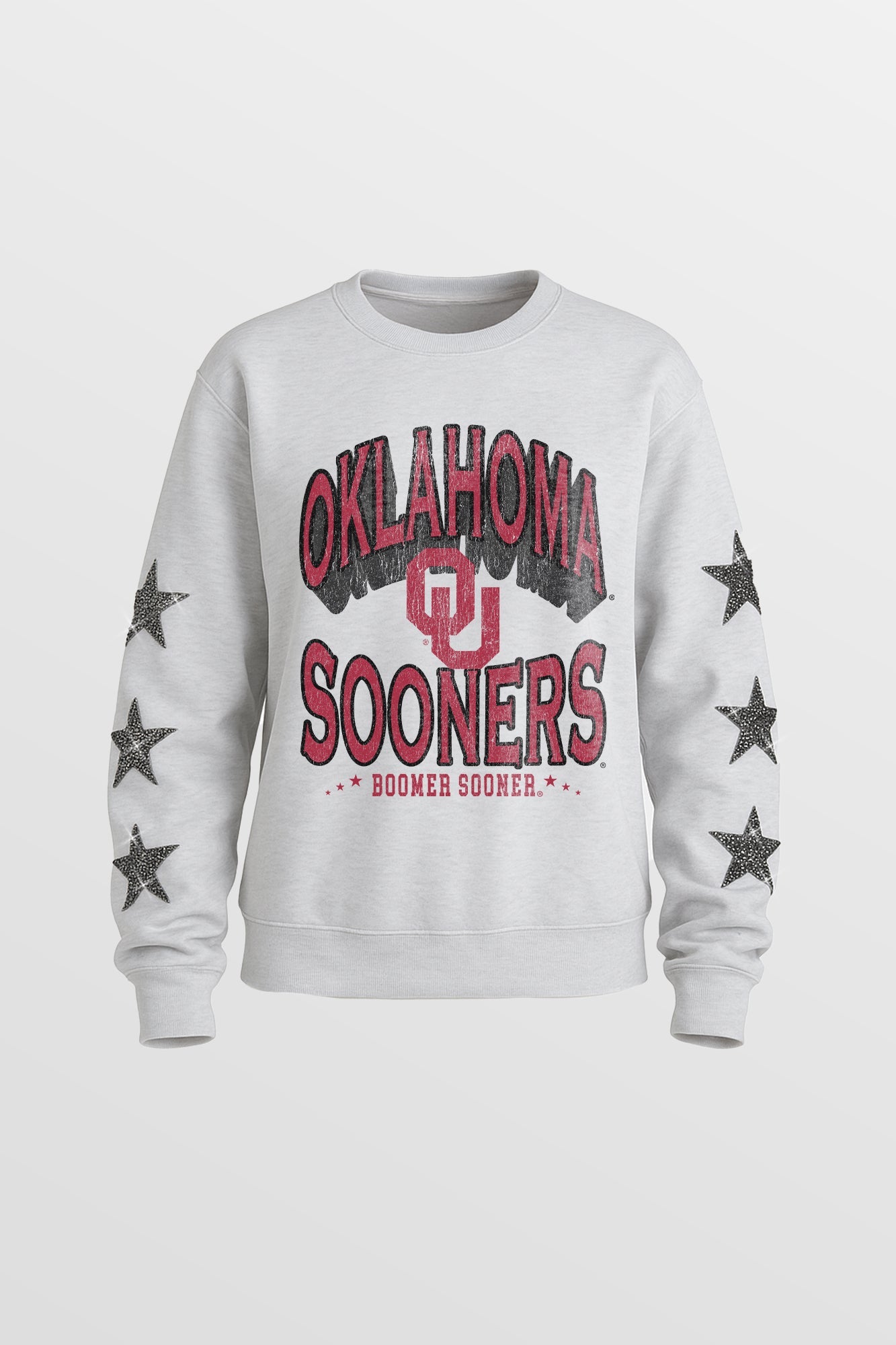 OKLAHOMA SOONERS KIDS STAR SLEEVE CREWNECK PULLOVER