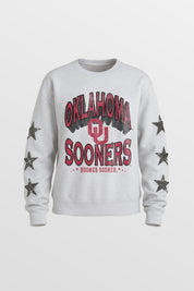 OKLAHOMA SOONERS KIDS STAR SLEEVE CREWNECK PULLOVER