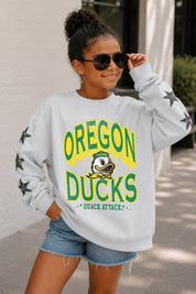 OREGON DUCKS KIDS STAR SLEEVE CREWNECK PULLOVER